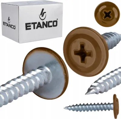 Immagine prodotto di ETANCO GM-S viti autofilettanti per lamiera a testa piatta RAL 8003 marrone argilla 4,2 x 65 mm 250 pz.
