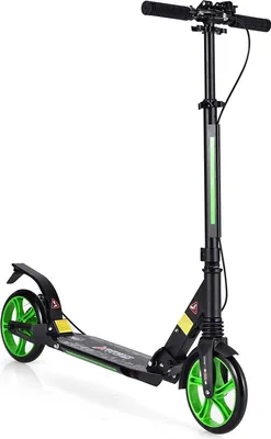 Produktbild von COSTWAY Kickscooter mit Klingel und Ständer, Scooter Roller höhenverstellbar, Tretroller klappbar, Cityroller bis 100kg, Scooter inkl. Traggurt