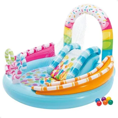 Zdjęcie produktu dla Basen dla dzieci ze zjeżdżalnią 170 x 168 x 122 cm – centrum zabaw