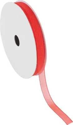 Produktbild von Organzaband, ca. 6 mm breit, 10 m Rot