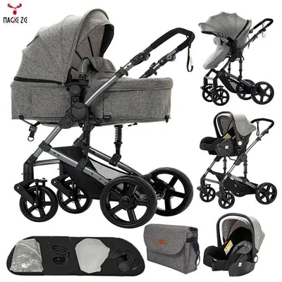 Productafbeelding van MAGIC ZC 3-in-1 kinderwagen met autostoel en reiswieg grijs