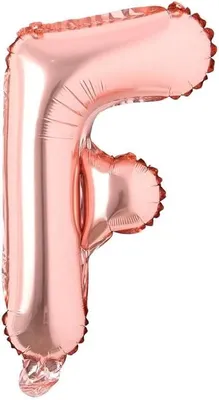 Immagine prodotto di Palloncino decorativo a forma di lettera "F", colore rosa, 40 cm
