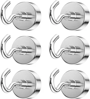 Produktbild von Famanu Magneethaken Extra stark - 20 mm, 6 Stück, rostfrei