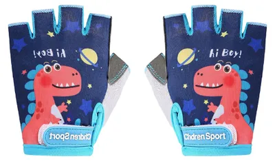 Produktbild von Kinder-Halbfingerhandschuhe, atmungsaktive fingerlose Fahrradhandschuhe