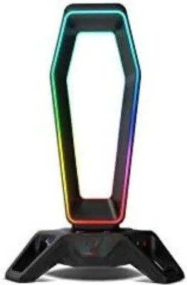Image de Accessoires de jeu pour le bureau - pour casques PORTAL - Compatibilité avec les casques de jeu, installation d'accessoires de jeu, audio 7.1, RGB, USB 3.0, noir