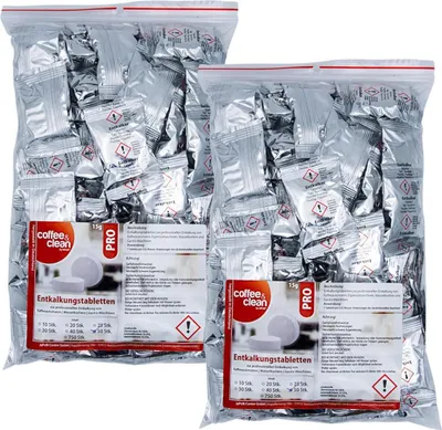 Produktbild von 100 Entkalkungstabletten Entkalker Tabs 15g für Kaffeevollautomaten Bosch Saeco