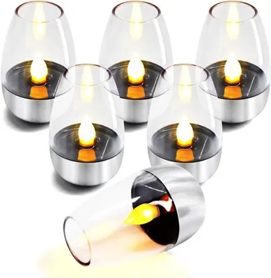 Produktbild von LED-Knippervorleuchten mit 6 LED-Strahlen, solarbetrieben, für wetterfeste Außenbepflanzung und Dekoration von Garten, Terrasse und Balkon.