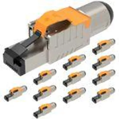 Produktbild von Netzwerkstecker Cat8 Cat8.1 RJ45 Stecker 12 Steckverbinder werkzeuglos geschirmt