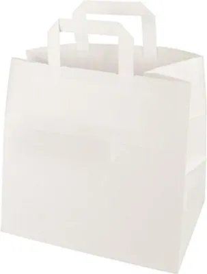 Zdjęcie produktu dla Papstar Papiertüten 25 x 26 x 17 cm weiss mit Tragegriff 50 Stück