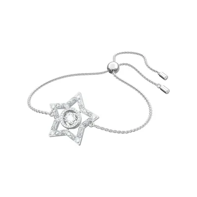 Produktbild von Swarovski Stella Armband 5617881 Weiss, Rhodiniert