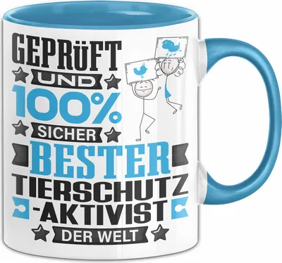 Produktbild von Tierschutzaktivist Geschenk Lustiger Spruch für Tierschutzaktivist Geschenkidee Bester Tierschutzaktivist Der Welt (Blau)