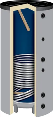 Produktbild von 1000 Liter Brauchwasserspeicher S-1000 1 Wärmetauscher 100mm Isolierung Standspeicher