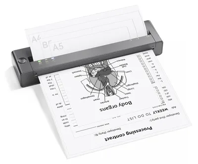 Image de Imprimante thermique portable A4 - Sans encre, sans fil - 585 g - Format A4, A5, B5