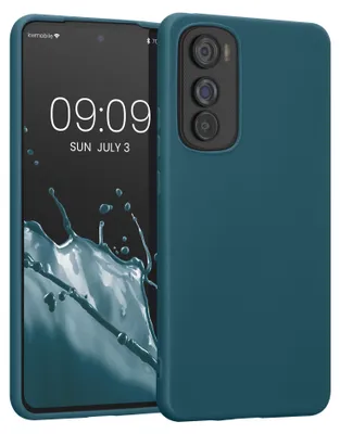 Produktbild von kwmobile Handyhülle für Motorola Edge 30 Hülle - TPU Case - Kabelloses Laden - Schutzhülle Cover in Petrol