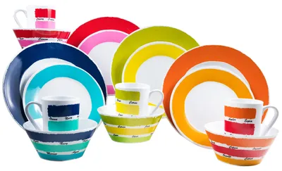 Productafbeelding van Melamine Serviesset voor 4 Personen 16-delig