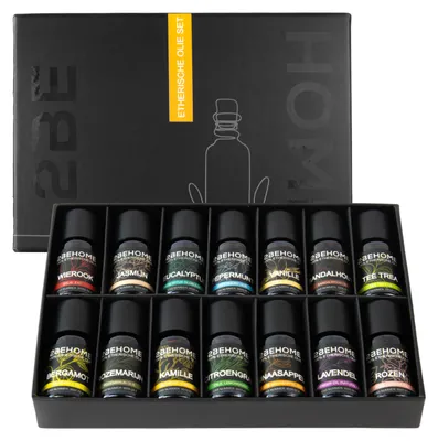 Produktbild von 2BEHOME Ätherisches Öl-Set – 14 Düfte – Duftöl für Aromadiffusor
