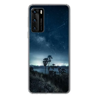 Produktbild von MuchoWow® Handyhülle Schutzhülle Hülle für Huawei P40 Sternenhimmel - Meer - Tropisch - Jungen - Mädchen - Kinder Silikon Softcase Handy Hülle - Handytasche