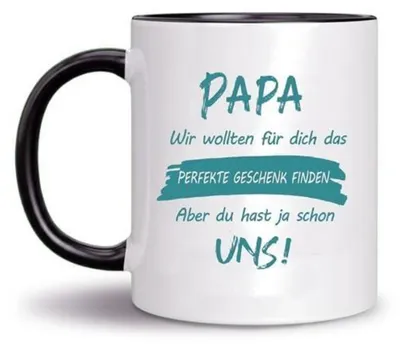 Produktbild von Kaffeetasse für Papa, Geschenkidee Vatertag Geburtstag, Keramik, 320ml, Spülmaschinenfest, Mikrowellenfest