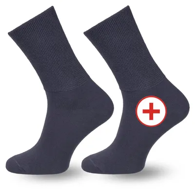 Imagen del producto de Calcetines Milena Somedic, color gris, para uso médico, 75% algodón, talla 41-43