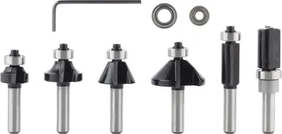 Produktbild von PRO Kantenfräser-Set, Schaft 8 mm, 6-tlg