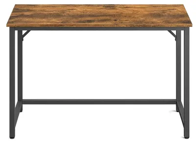 Zdjęcie produktu dla Stół komputerowy do pracy w domu, stabilny i łatwy w montażu | Czarny | 100x50x75,5 cm