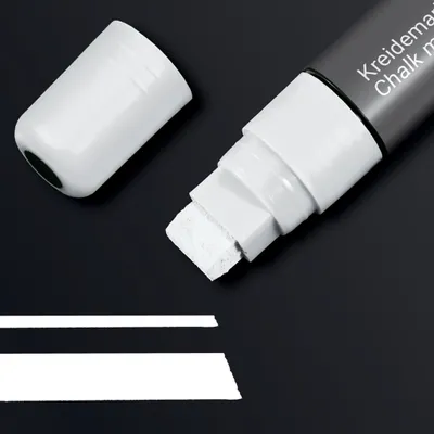 Obrázek produktu pro Sigel Kreidemarker 150 Keilspitze 5-15 mm weiss abwischbar 1 Stück