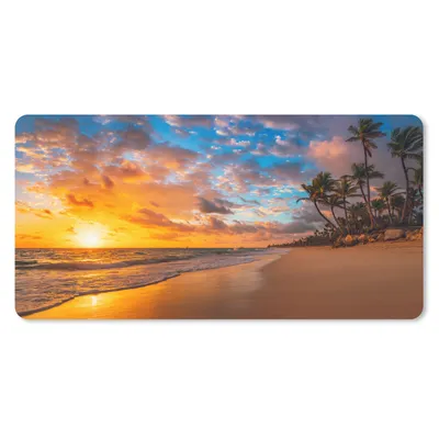Produktbild von MuchoWow® Schreibtischunterlage Tropisch - Strand - Sonne 80x40 cm - XXL Mauspad - Gaming Mauspad