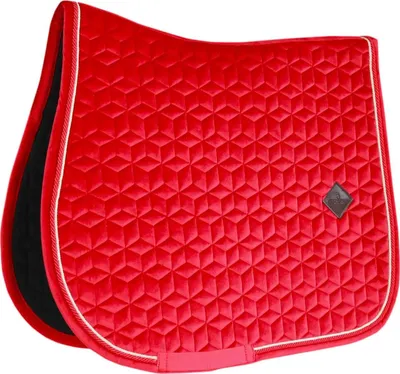 Produktbild von Kentucky Horsewear Springschabracke Velvet Samtschabracke Sattelunterlage Rot Cob