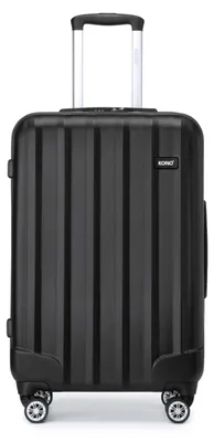Produktbild von Hartschalenkoffer - ABS-Trolley - Leicht - 4 Rollen - Zahlenschloss - Größe L, 67 x 43,5 x 25,5 cm - Schwarz