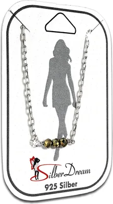 Image de SilberDream bracelet de cheville 25cm dames 925 argent pyrite perles grises argent SDF5175K