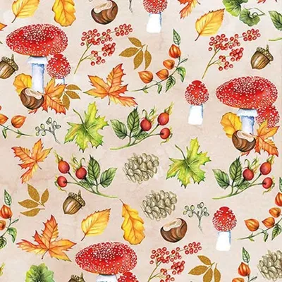 Produktbild von Servietten Papier 33x33cm 3-lagig mit Herbstmotiv 20 Stück