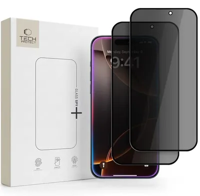 Obrázok produktu pre Ochranné sklo TECH-PROTECT GLASS SPY+ (2 ks) pre iPhone 18 Pro Max, zabezpečujúce ochranu súkromia