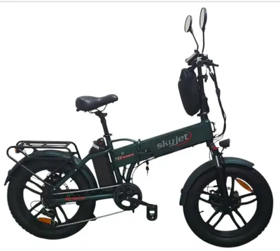 Immagine prodotto di Fat Bike Elettrica Skyjet TRV III Pro W Bici Elettrica Pedalata Assistita Pieghevole Autonomia 80 km Verde Opaco