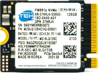 Immagine prodotto di Samsung Pm991a Mz-9lq128c Ssd M.2 2230 Pcie 3.0 X4 Nvme 128gb Disco Stato Solido
