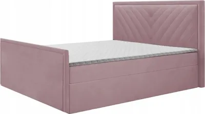 Produktbild von Boxspringbett POLI 2 , Topper Federkern , 160 x 200 cm , ( Rosa - Kronos 27 )