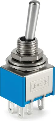 Produktbild von Miniatur-Kippschalter, 250V/3A, 125V/6A, 6-polig 2 Stellungen EIN/EIN