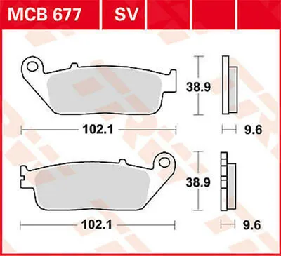 Obrázek produktu pro TRW Sada brzdových destiček MCB677SV CBF1000F SC64