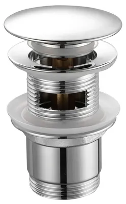 Produktbild von Aqualine Ablaufgarnitur 5/4“, klick-klack, großer Stopfen, 30-45mm, Chrom