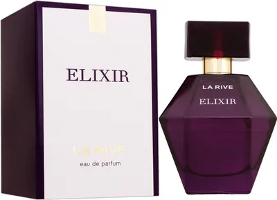 A perfume bottle and its box are displayed against a white background.