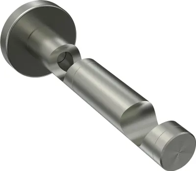 Produktbild von Interdeco Träger mit Abstand 3,5/9,5 cm / Wandhalterung für Gardinenstangen 16 mm Ø, 2-läufig Edelstahl, Typ Enorma