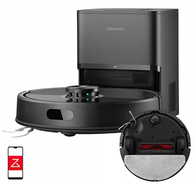 Zdjęcie produktu dla Roborock Q7 TF+, Bez worka, Czarny, Okrągły, Worek na kurz, 3 szt., 0,2 l