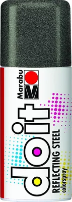 Image de Peinture aérosol Marabu do it REFLECTING STEEL reflex noir boîte 150 ml