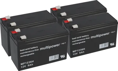 Produktbild von Ersatzakku für DELL DL1500RMI2U Markenakku 4x 12V 9Ah USV