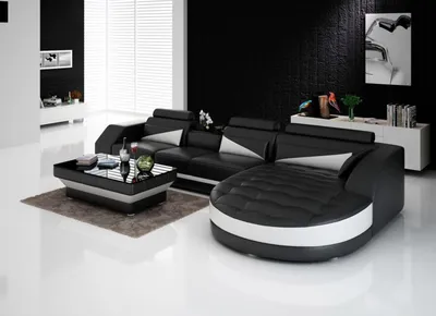 Immagine prodotto di Divano angolare a L per la zona giorno divano di design divano imbottito set di sedute in pelle