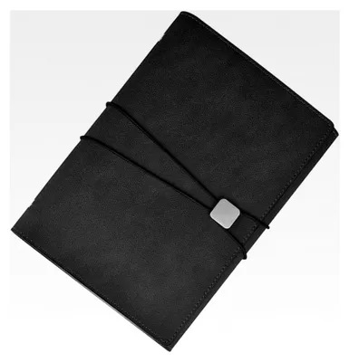 Produktbild von A5 Notizbuch aus Kunstleder mit Tragegurt, Stifthalter und Münzfach, kreatives Tagebuch für Büro und Schule, Hardcover Notizblock