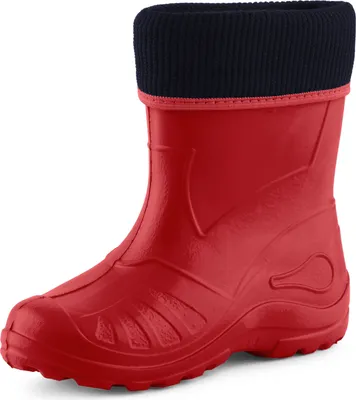 Produktbild von Ladeheid Kinder Mädchen Jungen Federleichte Eva Thermo Gummistiefel Gefüttert KL058 (Rot, 35)