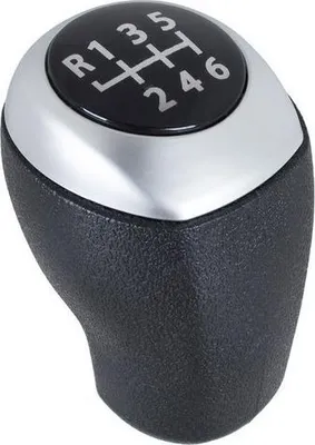 Immagine prodotto di Pomello del cambio a 6 marce, nero e argento, per Hyundai i20 / i30 II (versione restyling)