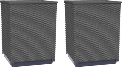 Obrázok produktu pre vidaXL Kvetináč 2 ks čierny 30x30x37 cm Polypropylén