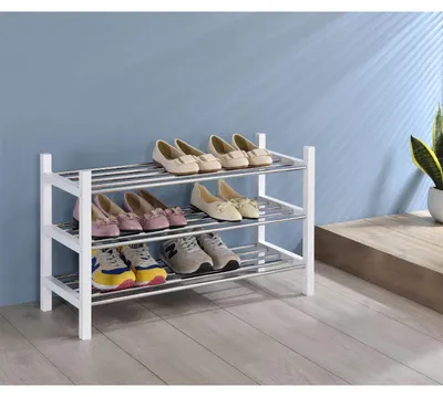 Zdjęcie produktu dla Regał na buty Resa, biały, z 3 półkami