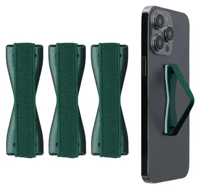Produktbild von kwmobile Smartphone Fingerhalter 3 Set - Handy Halter Griff Halterung Einhandbedienung - 3x Handyhalter in Metallic Petrol